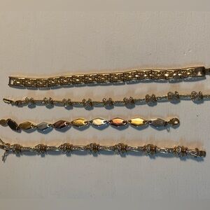 Lia Sophia BRACELET BUNDLE Gold-tone Lady Remington Vintage Jewelry LOT Women